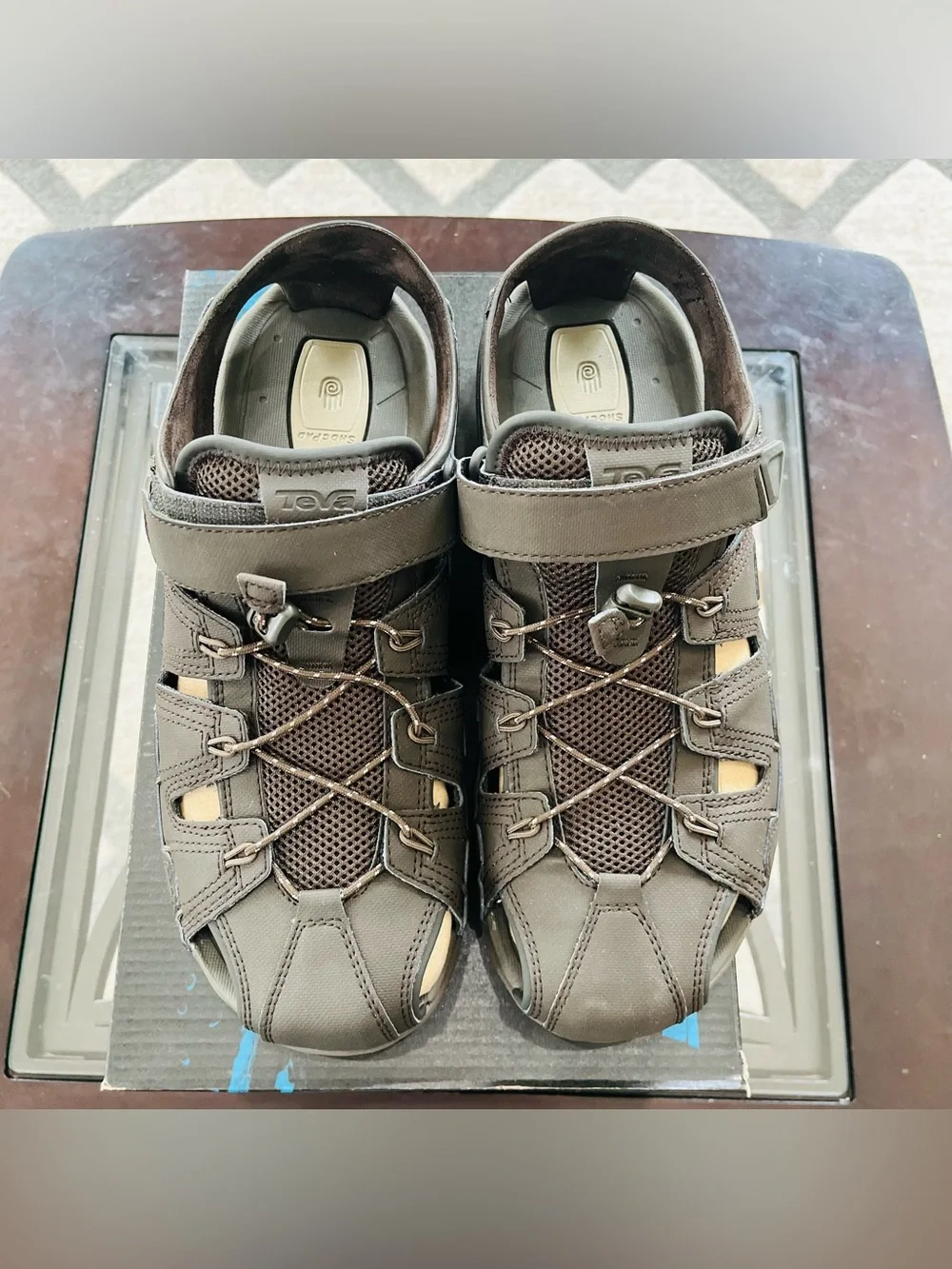 Sz 11.5 Teva Dozer 4 Men's Sandal Brown Outdoor Trail Hiking Walking Water Shoes